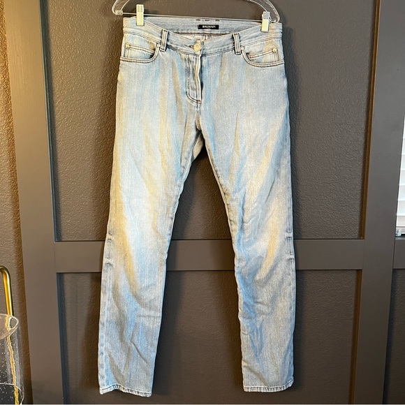Balmain straight leg jeans size 38 euro 8 - Picture 1 of 6